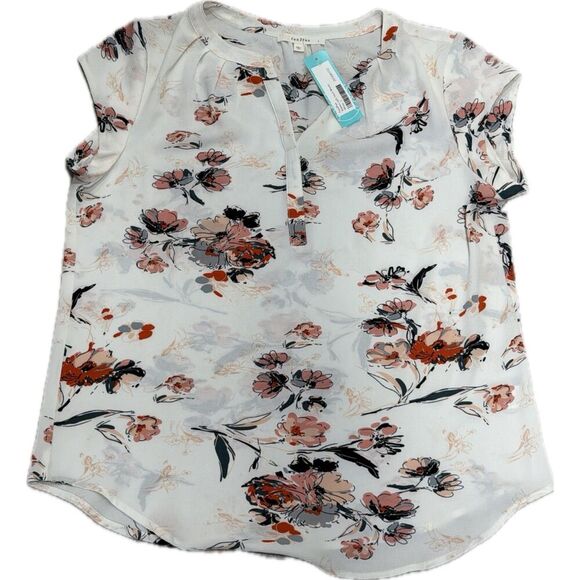 fun 2 fun Tops - Fun2Fun Floral Short Sleeve Blouse | Size XL | NWT